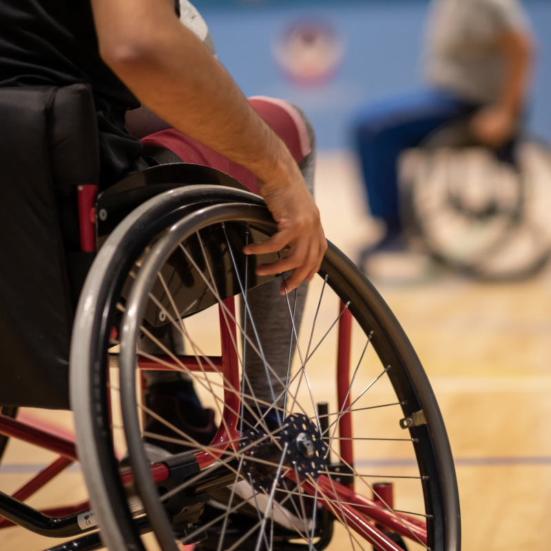 Wheelchair basketball closeup photo